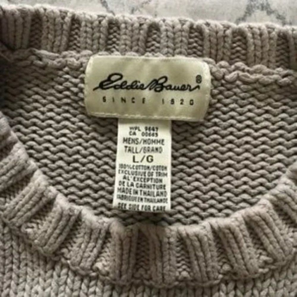 Eddie Bauer Men’s Ski Sweater size Large Tall - Picture 6 of 7